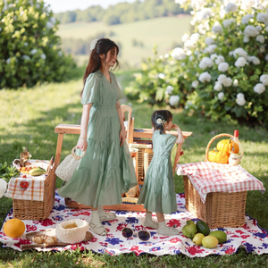 High Quality Summer Short Sleeve Custom Casual Fashion Women <strong>Dress</strong> <strong>Mother</strong> <strong>and</strong> <strong>Daughter</strong> <strong>Matching</strong> Outfits - Product Image 3