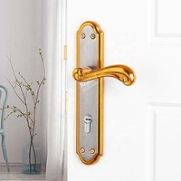 Poignée de porte classique à levier texturé antidérapant avec filetage moleté, design tactile pour un confort amélioré