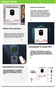 无电池6200W 6.2kw并网高频并网混合太阳能逆变器，带Mppt充电控制器Inversor - Product Image 4