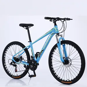 Bicicleta <span class=keywords><strong>de</strong></span> Montaña <span class=keywords><strong>de</strong></span> acero al carbono, <span class=keywords><strong>bici</strong></span> <span class=keywords><strong>de</strong></span> <span class=keywords><strong>segunda</strong></span> <span class=keywords><strong>mano</strong></span>, 26 pulgadas, suspensión completa, color verde - Product Image 1