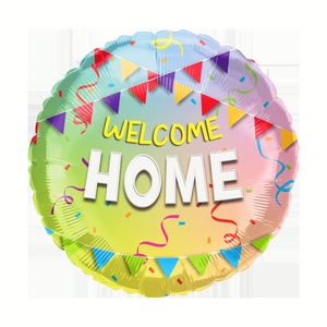 Wholesale 18 Inch Round Welcome Home Foil <b>Balloon</b> <b>Custom</b> Colorful Logo Helium Aluminum Globos Party Decoration - Product Image 2