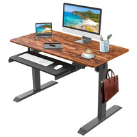 Bureau électrique ergonomique Nandi SDY-D2 55 pouces à moteur unique, hauteur réglable, plage de levage 760-1200 mm, en métal