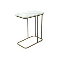 Table basse réglable en hauteur avec plateau en marbre et design minimaliste pour le salon, meuble de salon ou table d'appoint