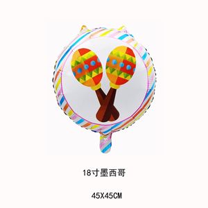 National Day <b>Decoration</b> Flag Aluminum Film Guitar Vivo Mexico Carnival Party Foil <b>Balloon</b> Wholesale - Product Image 4