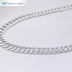 Cadenas Cubanas de Oro Real de 18K y 14K, de Plata de Ley 925, de 16mm y 8mm, Personalizadas por Tianyu Gems, para Hombre - Product Image 2