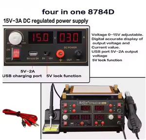 8784D 3A 220V 규제 전원 공급 장치 휴대폰 화면 난방 분리 4-in-1 열기구 납땜 스테이션 - Product Image 5