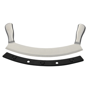 Couteau Mezzaluna à double manche de 12 pouces, coupe-pizza pour une découpe précise, acier inoxydable 18/0 avec finition laser - Product Image 3