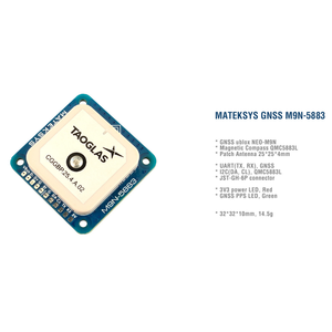 Boussole GNSS MATEKSYS M9N-5883 Capteur QMC5883L 4-9V pour drone professionnel, pièces de positionnement pour relevés aériens - Product Image 5
