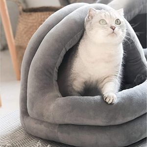 Cama de Felpa para Gatos y Perros Pequeños, Diseño Sólido, Impermeable, de Terciopelo, Lavable a Máquina, Suave y Relajante - Product Image 6