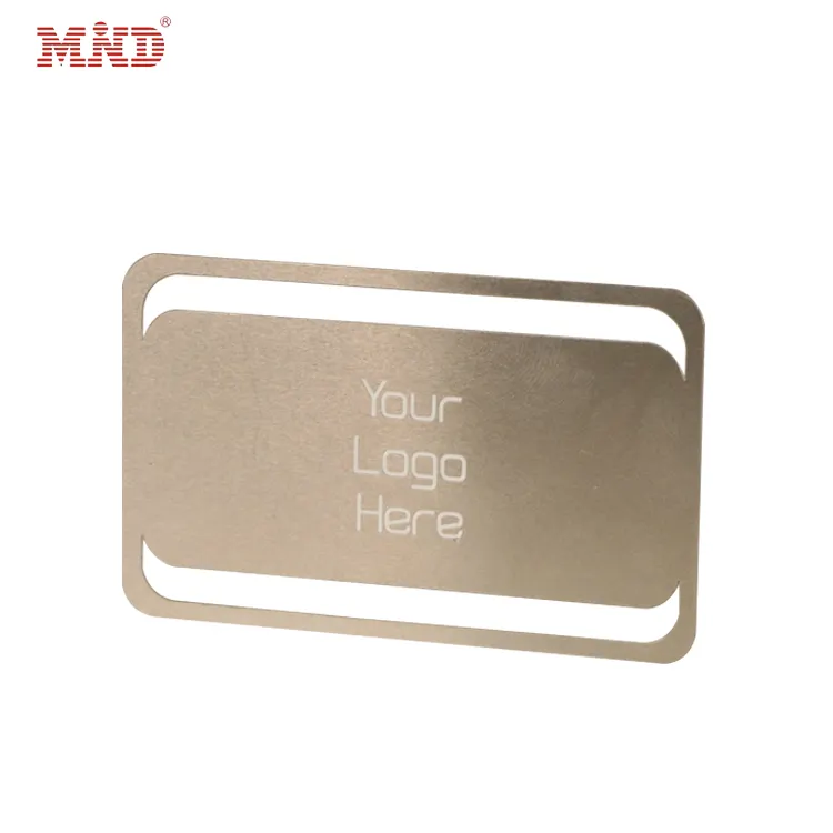Carte de visite en métal miroir en acier inoxydable vierge de luxe avec logo personnalisé de qualité supérieure pour la gravure au laser
