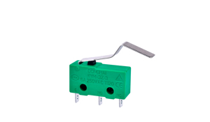 Microinterruptor 5A 125/250V CA SPDT 1NO 1NC con palanca de rodillo de bisagra metálica, tipo botón de acción rápida, 3 pines - Product Image 3