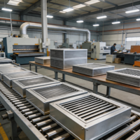 Diffuseur de Jet Longue Portée Professionnel en Alliage d'Aluminium Personnalisé avec Buse Sphérique Réglable pour Contrôle de Température Extérieur de Climatiseur