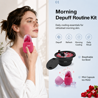 Juego de Herramientas de Belleza para Terapia de Hielo Personalizadas al por Mayor: Cuenco Facial de Silicona para Hielo, Molde para Cubitos de Hielo Facial y Masajeador de Cuero Cabelludo Refrescante para Cuidado con Hielo