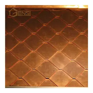 中国純銅アンダーカットダイヤモンド銅タイル素材独自ヴィンテージ銅屋根サプライヤー