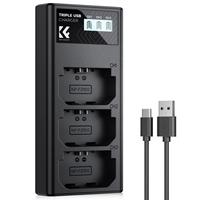 Chargeur de batterie NP-FZ100, chargeur de batterie pour appareil photo A7iii à 3 emplacements avec écran LCD pour appareils photo Sony