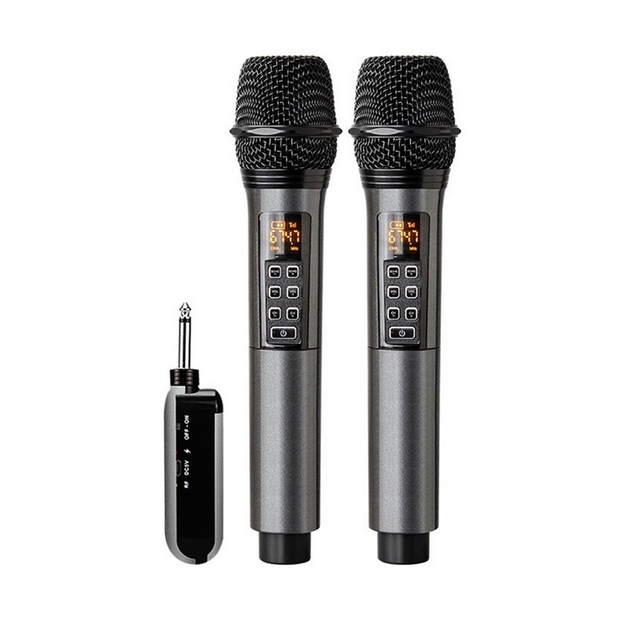 Wireless Microphone System with Handheld Mic UHF Professional Dynamic Microphones for Home Cinemas Karaoke Church