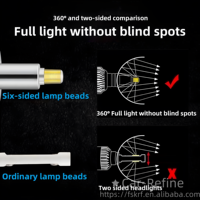 OEM M3 360 Degrés Phare 6 Côtés CSP H1 H7 H11 9005 9006 9012 9012 Auto Phares Voiture Led Ampoule Canbus Aucune Erreur H4 70W