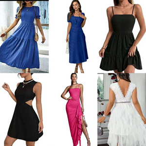 เดรส<span class=keywords><strong>ลูกไม้</strong></span>ผู้หญิงมือ<span class=keywords><strong>สอง</strong></span>คุณภาพสูงขายส่ง ผ้าโพลีเอสเตอร์/คอตตอน สำหรับฤดูร้อน แบรนด์หลากหลาย ดีไซน์ทันสมัย แบบยาว/สั้น - Product Image 2