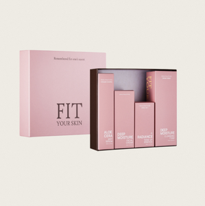 Adaptable a tu piel: Set básico de cuidado de la piel de 4 piezas más 5 sobres tonificantes y bolsa de compras. Kit de regalo coreano para la rutina diaria. - Product Image 1