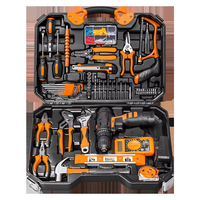 Perceuse et tournevis sans fil Li-ion professionnels 120 pièces, ensemble multifonctionnel pour la réparation à domicile et l'atelier