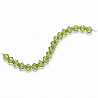 Perles de diamant facettées péridot 4 mm avec trou central, écologiques et durables pour vêtements de travail, salopettes, tabliers, combinaisons de jardin et salopettes de chantier