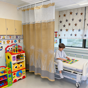 Cortinas Divisorias de Privacidad Esun, Antimicrobianas, Ignífugas, Opacas, Aislantes, de Poliéster/Lino Jacquard - Product Image 4