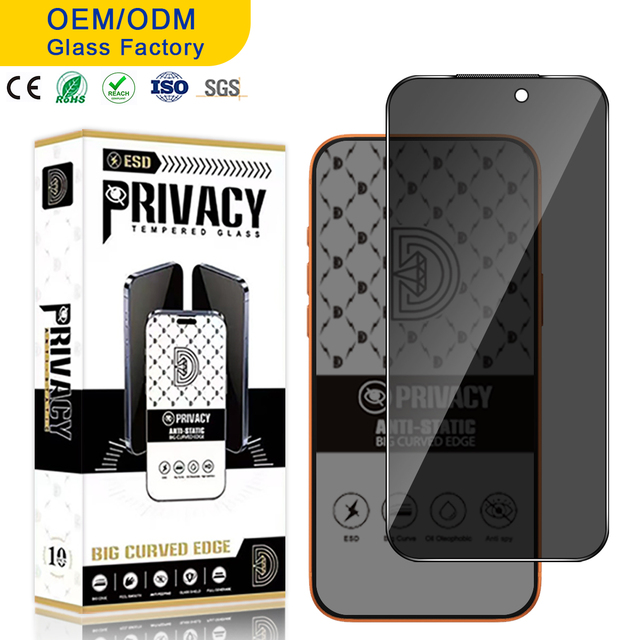 Quality Ultra 9H+ Glass Anti Spy Privacy Screen Protector Tempered Glass Vitre De protection for iPhone 13 14 15 16 17 Pro Max