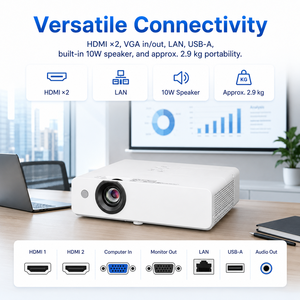 Projecteur de présentation PT-UX344C 3400 lumens XGA 3LCD 4:3 avec zoom 1,2x pour l'école, <span class=keywords><strong>le</strong></span> bureau et la formation - Product Image 6