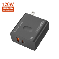Chargeur mural USB C PD rapide 120W Type-C, protection anti-feu QC3.0 OTP OVP OCP, prise EU US UK, charge rapide pour téléphone portable