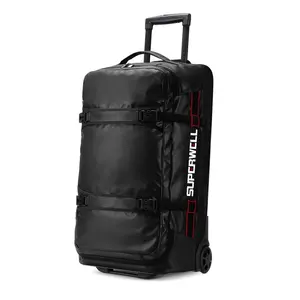 Travel Bag Custom Rolling Duffle Bag With Wheels 70L Water Repellent Wheeled Travel Duffel Luggage With Roller