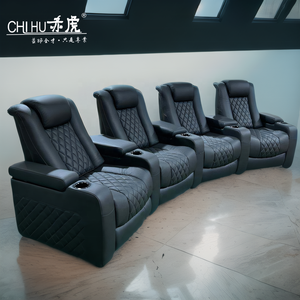 Sofá de Cine Multifuncional de Lujo de Foshan Furniture, Sillón Reclinable Eléctrico de Cuero <span class=keywords><strong>Real</strong></span> con Masaje, Sillas de Cine Personalizadas - Product Image 6