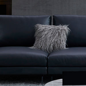 नवीनतम नोर्डिको डिजाइन वास्तविक चमड़े 3 सीट सोफे सेट ब्लैक ब्लू लक्जरी सोफा फर्नीचर रिक्लियर लिविंग रूम चमड़े के सोफे सेट - Product Image 4