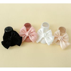 Kt6 Biểu Tượng Tùy Chỉnh Màu Sắc Đồng Bằng Bé Bowknot Toddler Non-Slip Tầng Trẻ Em Chống Trượt Trẻ Em Của Thuyền Vớ - Product Image 5