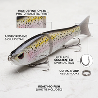 Leurre de pêche dur ABS pour brochet, truite, et autres poissons de fond, 7in/2.2oz et 4.5in/0.65oz, pour eau salée et lac