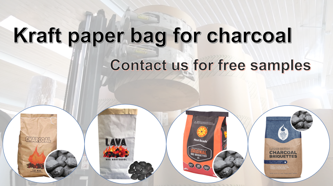 Charcoal Briquettes, BBQ Kraft Paper Charcoal Bag, Grill Packing Bag, Size 3kg 4kg 5kg 8kg 7kg 9kg 10kg 15kg