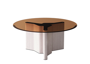 Table <span class=keywords><strong>à</strong></span> <span class=keywords><strong>manger</strong></span> Aqua <span class=keywords><strong>Roche</strong></span> <span class=keywords><strong>Bobois</strong></span> avec plateau en marbre blanc naturel et base en forme de goutte d'eau noire - Product Image 4