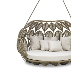 Feuille Tissage Grande Chaise Suspendue Meubles de Terrasse Extérieure <span class=keywords><strong>Double</strong></span> Chaise Suspendue Extérieure pour Hôtel Maison Salon Design - Product Image 2