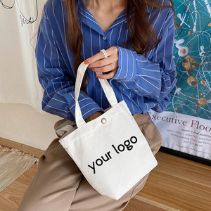 Custom Logo Printed Reusable Shoulder Bag for Shopping and Promotion New Arrival Cotton Canvas Tote Bag - Product Image 2