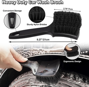 LQ260914 Kit de 7 brosses pour jantes de voiture, nettoyant pour pneus, brosse à poils doux pour jantes, tampon applicateur de brillance, accessoires de detailing, pour le nettoyage des roues - Product Image 4