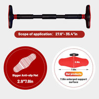 Barre de traction murale multifonctionnelle ZJFIT pour usage domestique, en métal, couleur et logo personnalisables, modèle d'exercice de gym pour porte Q-177