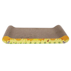 Cat Scratching Mat Corrugated <b>Paper</b> Cartoon <b>Pattern</b> 1 Level Cat Bed Claw Sharpener Pet Toy - Product Image 5