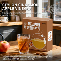 Vinaigre de cidre de pomme au cannelle de Ceylan portable, vinaigre de fruits fermenté naturellement, pratique en format individuel, vinaigre sain à boire