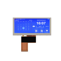 Layar LCD TFT LCM AISON 3.9 Inci Bentangan 480x128 Hitam Normal Antarmuka SPI/MCU Medis Kecerahan 500cd/m LED