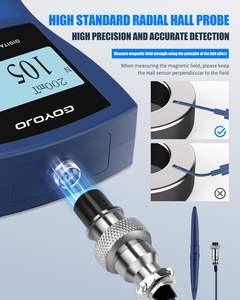 GOYOJO عالية الدقة الرقمية غاوس متر المحمولة المغناطيسي التحقيق المعادن المغناطيسي قياس القوة المغناطيسية القطبية OEM - Product Image 3