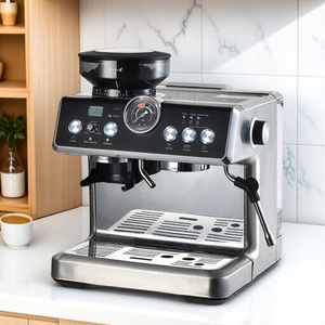 เครื่องชงกาแฟเอสเพรสโซ่ระดับมืออาชีพ BD-CM601 กึ่งอัตโนมัติ พร้อมปั๊มอิตาลี ULKA 20 บาร์ และระบบบดเมล็ดกาแฟ 27 ระดับ - Product Image 6