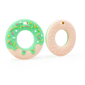 Nuevo juego de dentición infantil de silicona de grado alimenticio Donut Toy Baby Stick - Product Image 4