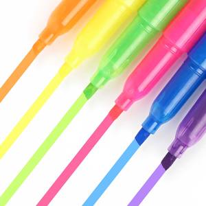 मल्टीकोर राउंड हाइलाइटर मार्कर पेन सिंगल हेड हाइलाइट मार्कर पेन स्कूल के लिए - Product Image 5