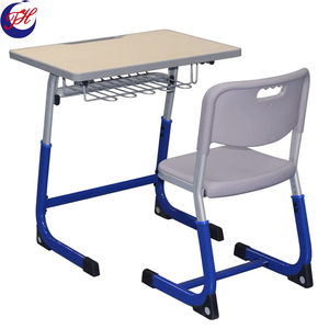 Muebles Escolares, Conjunto de Escritorio y Silla Individual para Estudiantes Universitarios, Conjunto de Escritorio y Silla Moderno de MDF para Escuelas - Product Image 2