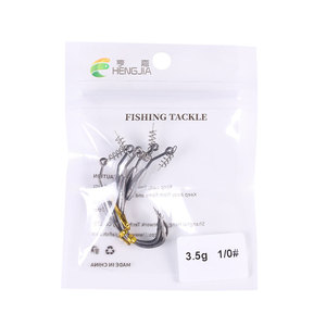Hameçon de pêche souple avec gabarit, leurre artificiel, goupille de verouillage à ressort - Product Image 2