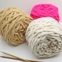 Wholesale Velvet Chenille Yarn 100g Soft Knitting Yarn Crochet 100% Polyester Yarn Jumbo Chenille